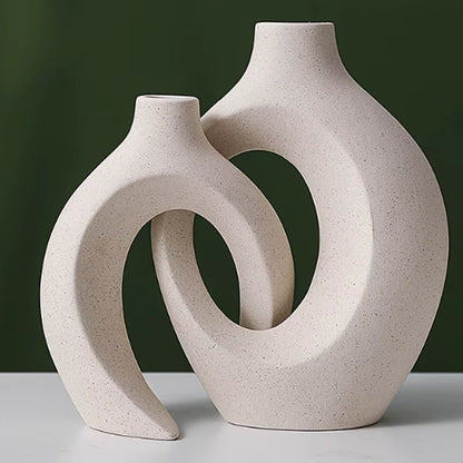 European Ceramic Vase Set 