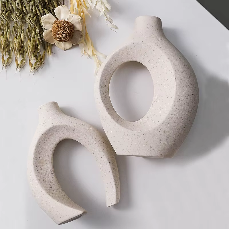 European Ceramic Vase Set 