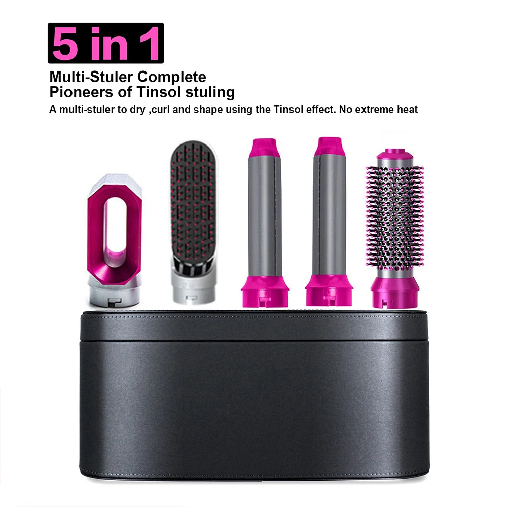 5 in 1 Hairdryer Multi-Function Hair Straightener Curling Iron Curling Iron with Brush Hot Air Comb Styling Set Styling Tools