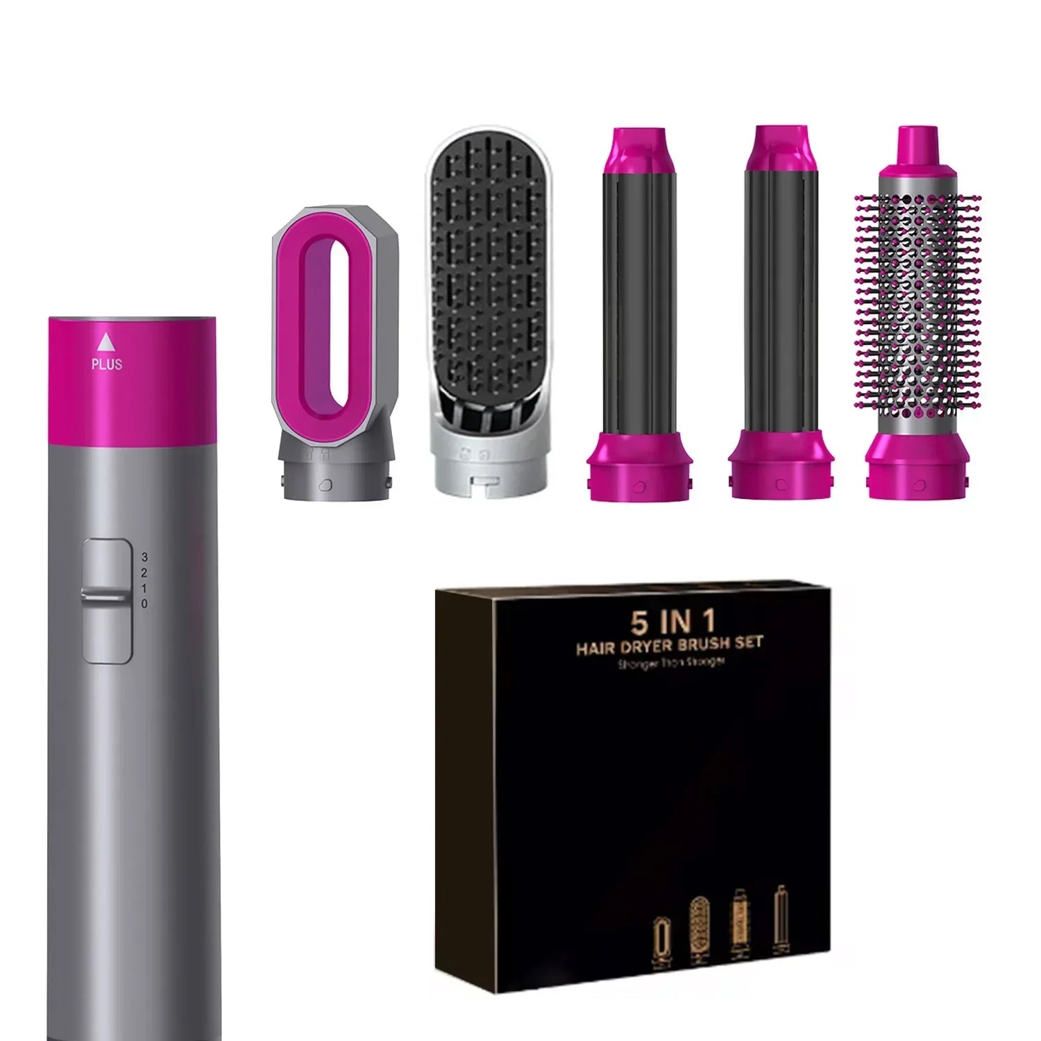 5 in 1 Hairdryer Multi-Function Hair Straightener Curling Iron Curling Iron with Brush Hot Air Comb Styling Set Styling Tools