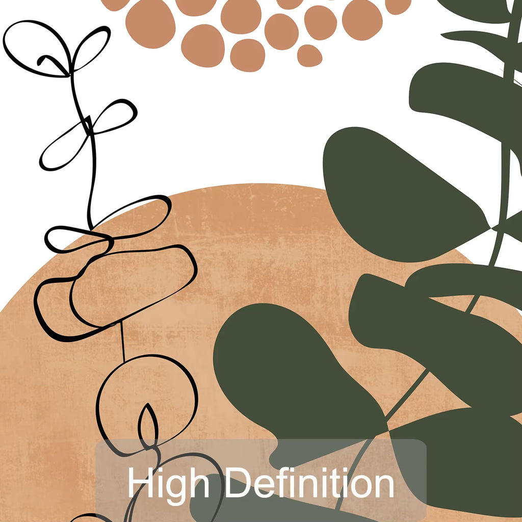 Modern Boho Abstract Shape Plant Poster 