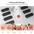 Indulge in Ultimate Relaxation with the Collapsible Electric Foot Spa - Heated, Bubbles & 8 Shiatsu Rollers for Soothing Muscle Relief - Portable Foot Massage Tub in Sleek Black