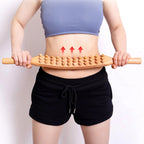 Guasha Wood Stick Massage Tool,36 Beads Wood Massage Roller Stick,Lymphatic Drainage Massager for Body Shaping,Back,Leg