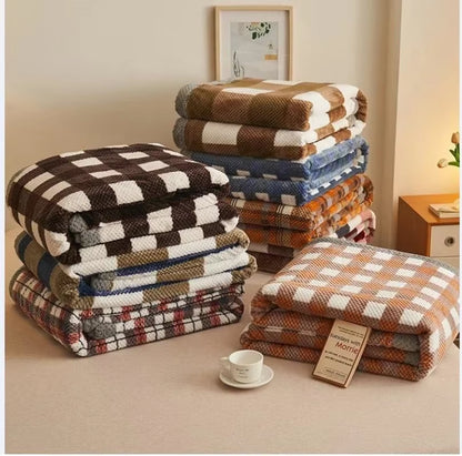 Knit Throw Soft Chenille Blanket 