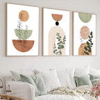 Modern Boho Abstract Shape Plant Poster 