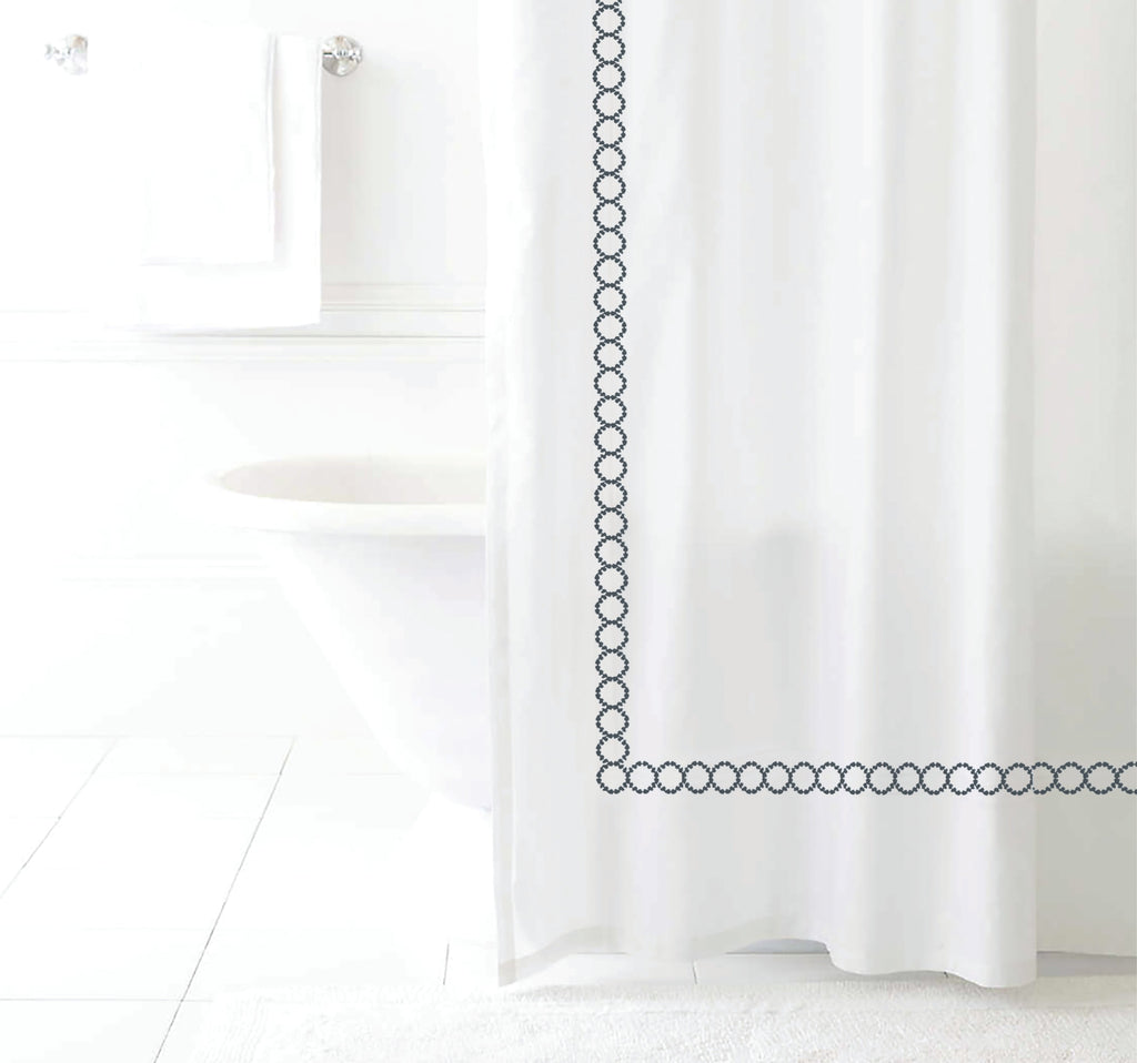 Clean Design Home® Savoy Embroidery Shower Curtain