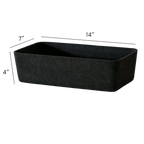 The Sculpted Bin - Long with Lid | Set of 3