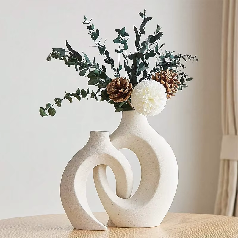 European Ceramic Vase Set 