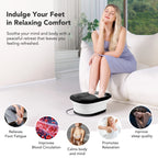 Indulge in Ultimate Relaxation with the Collapsible Electric Foot Spa - Heated, Bubbles & 8 Shiatsu Rollers for Soothing Muscle Relief - Portable Foot Massage Tub in Sleek Black