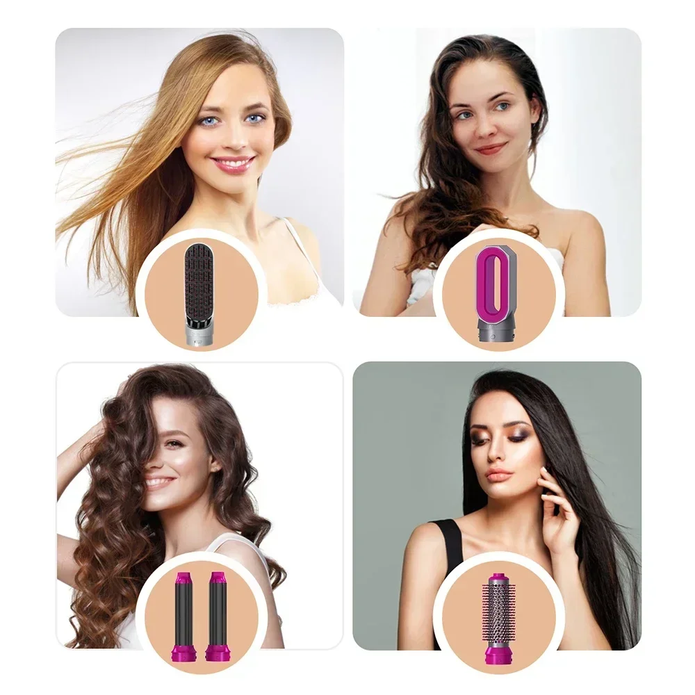 5 in 1 Hairdryer Multi-Function Hair Straightener Curling Iron Curling Iron with Brush Hot Air Comb Styling Set Styling Tools